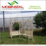 Mobilier gradina- Pergola cu 2 bancute 