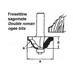 Freze cu doua taisuri concava pentru profilat 11-16 mm 0830/32 (FERVI-ITALIA)