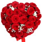 Buchet de 31  trandafiri rosii in forma de inima