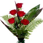 Buchet de 5 trandafiri rosii