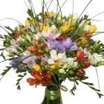 Buchet de 49  frezii multicolore