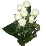 Buchet de 7 trandafiri albi