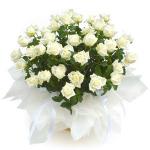 Buchet de 35 trandafiri albi