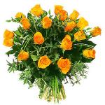 Buchet de 25 trandafiri galbeni
