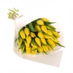 Buchet de 55 lalele galbene