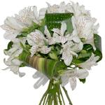 Buchet de 9 alstroemeria albe