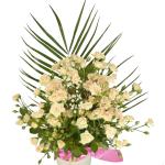 Buchet de 9 minirosa albi-roz