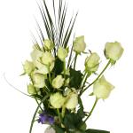 Buchet de 5 minirosa albi