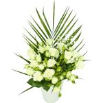 Buchet de 9 minirosa albi