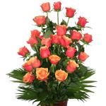Buchet de 27 trandafiri portocalii