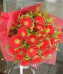Buchet de 101 gerbera rosii