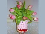 Buchet de 7 lalele roz