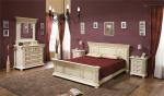Mobila dormitor din lemn Venetia Lux Alb