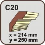 Cornisa din polistiren pentru fatada C20