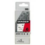 Set 6 burghie, laminate, HSS, pentru metal