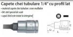 Capete chei tubulare 1/4” cu profil lat