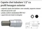 Capete chei tubulare 1/2” cu profil hexagon exterior