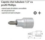 Capete chei tubulare 1/2” cu profil Phillips