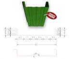 Tabla cutata - Profil 115.600  - Suport pentru perete exterior