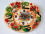 ceas ceramic cu flori  - imagine 65431