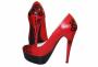 Pantofi piele rosu negru - imagine 72951