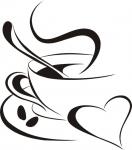 Sticker decorativ "Cafea din inima"