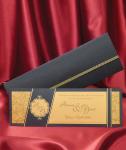 Negru si auriu, o  invitatie de nunta regala! cod 5407