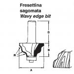 Freze cu doua taisuri concava pentru profilat 19 mm 0830/35 (FERVI-ITALIA)