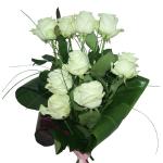 Buchet de 9 trandafiri albi