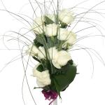 Buchet de 19 trandafiri albi