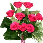 Buchet de 9 trandafiri roz