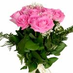 Buchet de 19 trandafiri roz