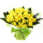Buchet de 45 lalele galbene
