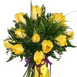Buchet de 19 lalele galbene