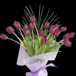 Buchet de 19 lalele mov
