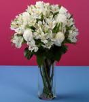 Buchet de 15 alstroemeria albe