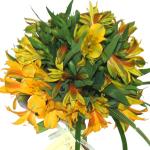 Buchet de 15 alstroemeria galbene