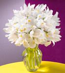 Buchet de 25 irisi albi