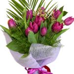 Buchet de 11 lalele mov