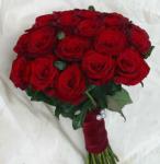 Buchet mireasa de 19 trandafiri rosii