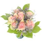 Buchet nasa de 7 trandafiri roz