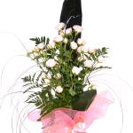 Buchet de 7 minirosa albi-roz