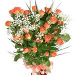 Buchet de 7 minirosa portocalii