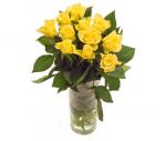 Buchet de 17 trandafiri galbeni