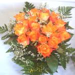 Buchet de 17 trandafiri portocalii