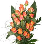 Buchet de 23 trandafiri portocalii