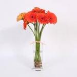 Buchet de 23 gerbera portocalii