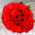 Buchet de 23 gerbera rosii