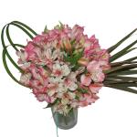 Buchet de 13 alstroemeria roz