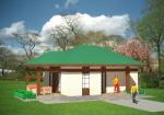 Case din lemn - Casa de lemn cu 2 camere Model 201